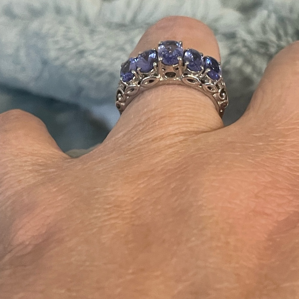 Tanzanite and 925 sterling silver ring. - Picture 2 of 4